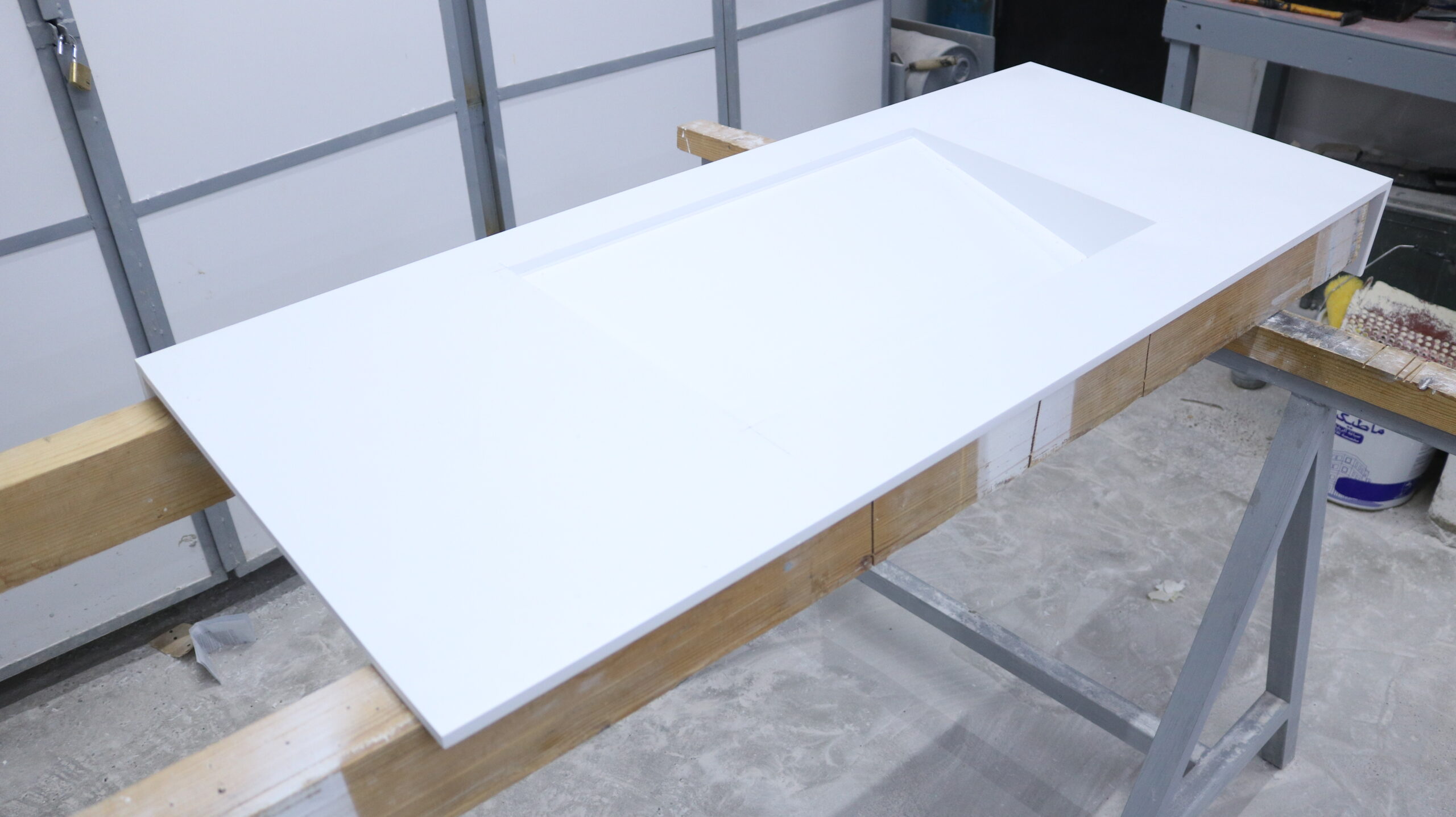 Vasques moderne en corian blanc – Design fonctionnel et finitions haut de gamme 4