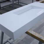 Vasques moderne en corian blanc – Design fonctionnel et finitions haut de gamme 3