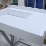 Vasques moderne en corian blanc – Design fonctionnel et finitions haut de gamme 1