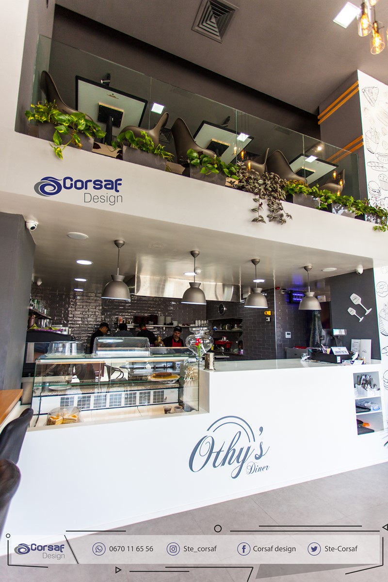 Réalisation sur mesure du comptoir et de la vasque pour Othy’s Diner à Agadir – Corsaf Design 5