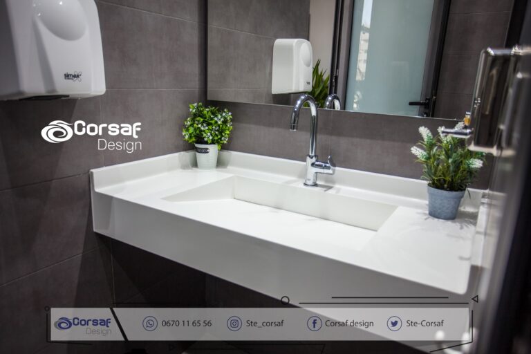 Réalisation sur mesure du comptoir et de la vasque pour Othy’s Diner à Agadir – Corsaf Design 3